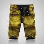 balmain shorts jeans biker homme  sale buddha gold